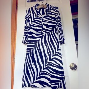 Talbots Petites Zebra Print Dress - Petite Medium